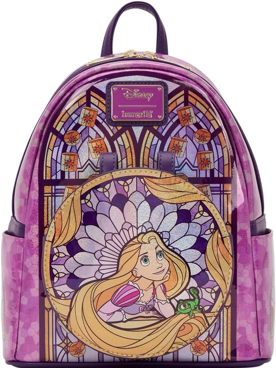 Loungefly Disney Rapunzel Purple Stained Glass Loungefly Mini Backpack